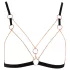 Cottelli - Chain Decorative Body Harness - 2 Piece (Black)  - L