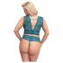 Cottelli Curves - Lace Corset Lingerie Set (Blue)