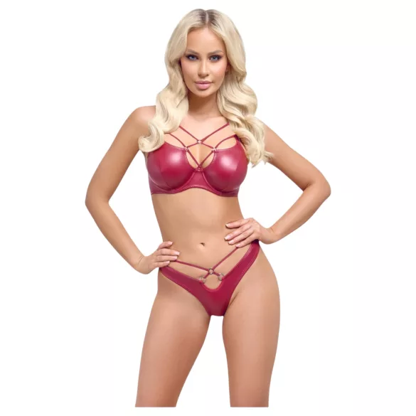 Cottelli Party - Shiny Red Bra Set - 85B/L