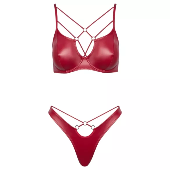 Cottelli Party - Shiny Red Bra Set - 85B/L