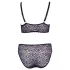 Cottelli Plus Size - Sheer Patterned Bra Set (Purple)