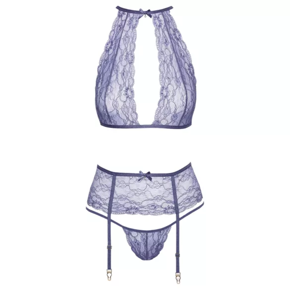 Kissable - lace lingerie set (purple)