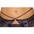 Cottelli - 3-Piece Lace Lingerie Set (Black-Violet) - XL