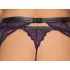 Cottelli Bondage - Lingerie Set with Handcuffs (Black-Purple) - M
