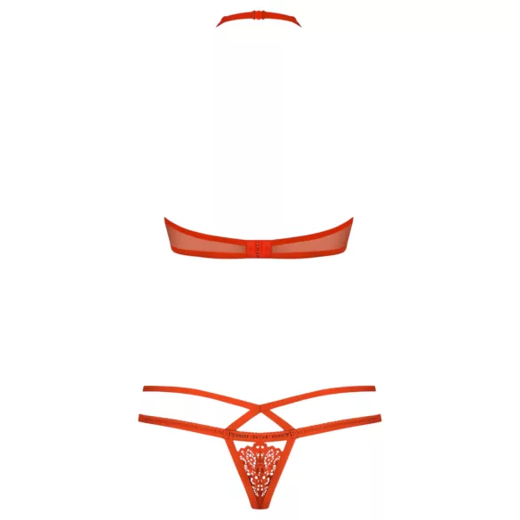 Obsessive 838-SET-3 - Strappy Lace Bra Set (Red)