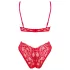Obsessive Atenica - Cross-Strap Lingerie Set (Red) - M/L