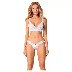 Obsessive Set Heavenly - Lacy Bra Set (White) - M/L