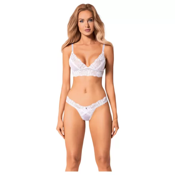 Obsessive Set Heavenly - Lacy Bra Set (White) - M/L