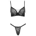 Cottelli Party - Lace-Up Bra Set (Black) - 85C/L