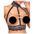 Abierta Fina - Chain Open Lingerie Set (Black) - M