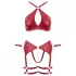 Cottelli Bondage - Cross-Strap Bra Set (Red) - M