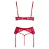 Cottelli - Lace Christmas Bra Set (Red) - L/XL