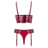 Cottelli - two‑piece lace suspender set (red) - L