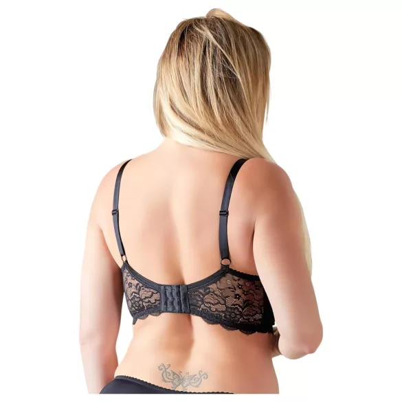 Cottelli Plus Size - Strappy Ringed Lift Bra (Black) - 90D