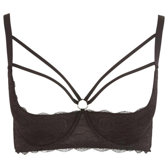 Cottelli Plus Size - Strappy Ringed Lift Bra (Black) - 85E