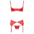 Cottelli - Heart Open Bust Set (Red)  - 80C/M