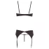 Abierta Fina - Sparkling Stone Lingerie Set (Black)