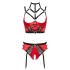 Abierta Fina - Red Ring Lift Lingerie Set