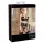 Abierta Fina - sparkling strappy lace lingerie set (black) - 80B/M