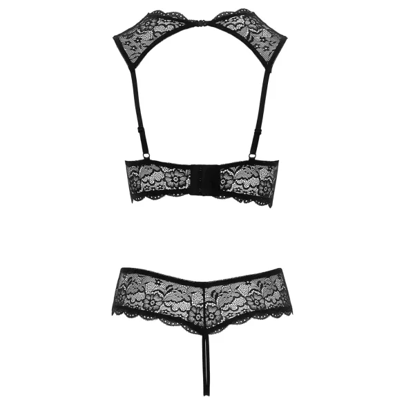 Cottelli - Open Cup Bra Set (Black)