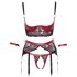 Cottelli Bondage - Red Lace Lift-Up Set - L