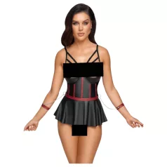 Cottelli Bondage - shiny set with arm cuffs (black)