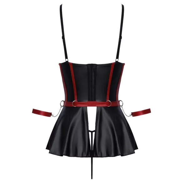 Cottelli Bondage - Shiny Set with Wrist Cuffs (Black) - 85B/L