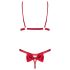 Obsessive Rubinesa - piquant lingerie set (red) - L/XL