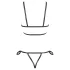 Cottelli Bondage - Glossy Decorative Body Harness Bikini (Black)  - XL