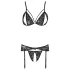 Cottelli - Open Lace Lingerie Set (Black) - L