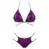 Obsessive Balitta - Shiny Halter Neck Bikini (Purple)  - M