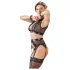 Cottelli Bondage - Lace Lingerie Set (4 Piece) - M