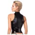 Noir - Shiny Zipper Top (Black)