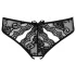 NO:XQSE - Black Women's Bow Open Panty with Cut-Out Design - M