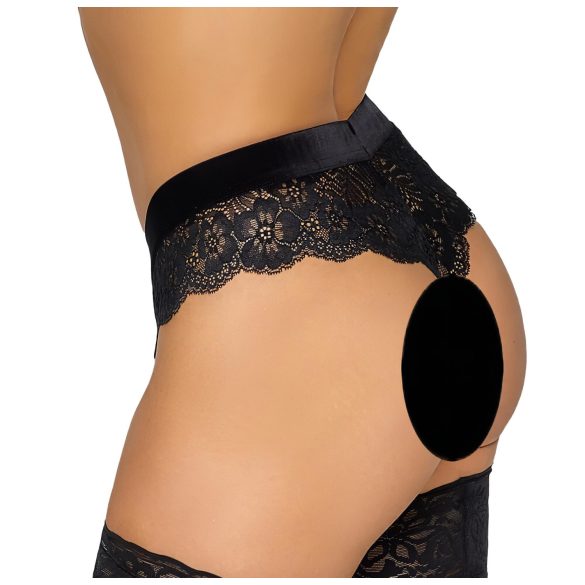 Cottelli Party - Black Lace Panties with Chain Details - M