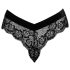 Cottelli Party - Black Lace Panties with Chain Details - L
