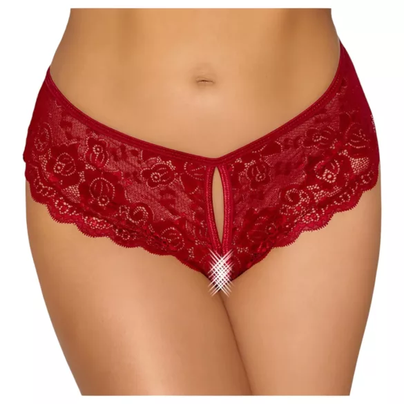 Cottelli - Open Lace Panty (Red) - M