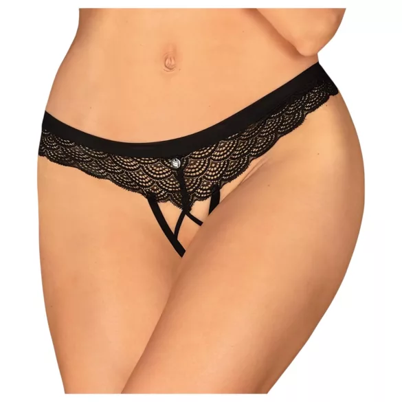 Obsessive Chemeris - Open Thong (Black) - M/L