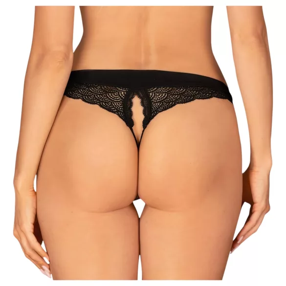 Obsessive Chemeris - Open Thong (Black) - M/L