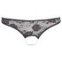 Cottelli - Black Lace Thong with Pearls and Open Design - M