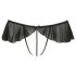 Cottelli - Open Pearl Ruffle Thong (Black) - XL