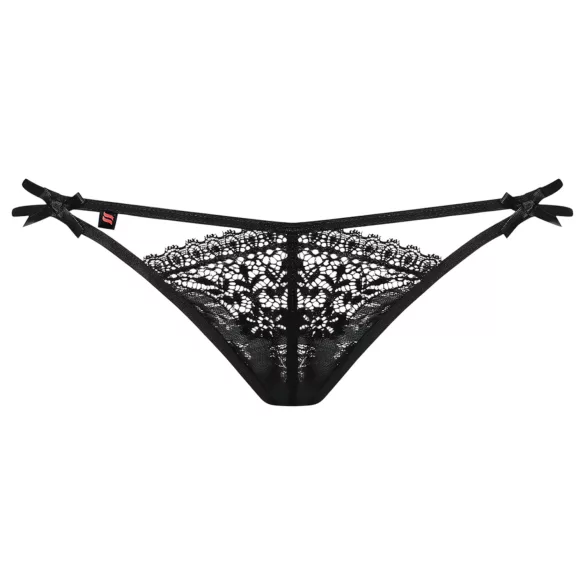 Obsessive Intensa - Double Strap Lace Thong (Black)