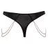 Cottelli - Luxury Embroidered Pearl Thong (Black)