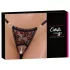 Cottelli - Luxury Black Rose Pearl Thong - M/L