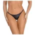 Noir - Glossy Effect Thong (Black) - L/XL