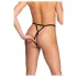 Cottelli - Open-Front Thong with Sparkling Stone - Black (S-L)