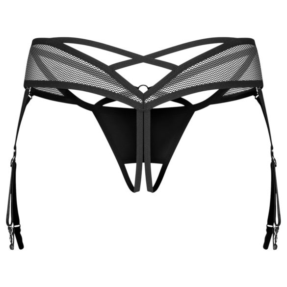 Obsessive Dominna - Strappy Garter Belt (Black) - L/XL