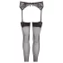 NO:XQSE - Lace Garter Belt Set - Black - M/L