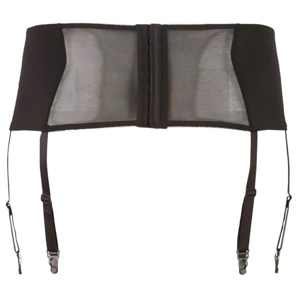 Cottelli Plus Size - Lace Corset Garter Belt (Black) - 2XL