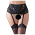 Cottelli Plus Size - Lace Corset Garter Belt (Black) - 2XL